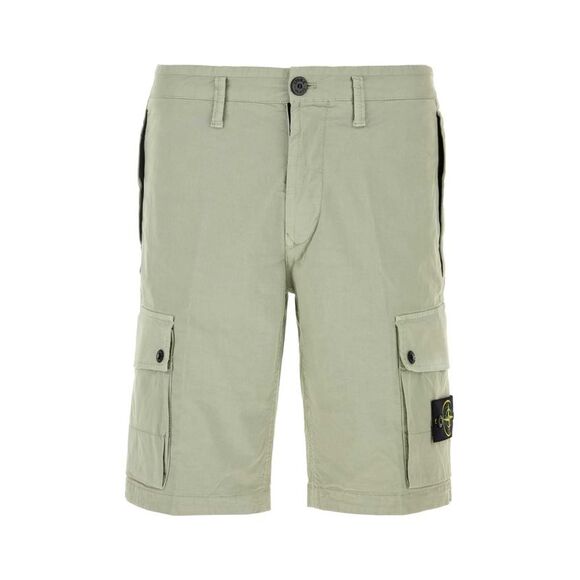 STONE ISLAND Other - Stone Island Men Sage Green Stretch Cotton Bermuda Shorts
